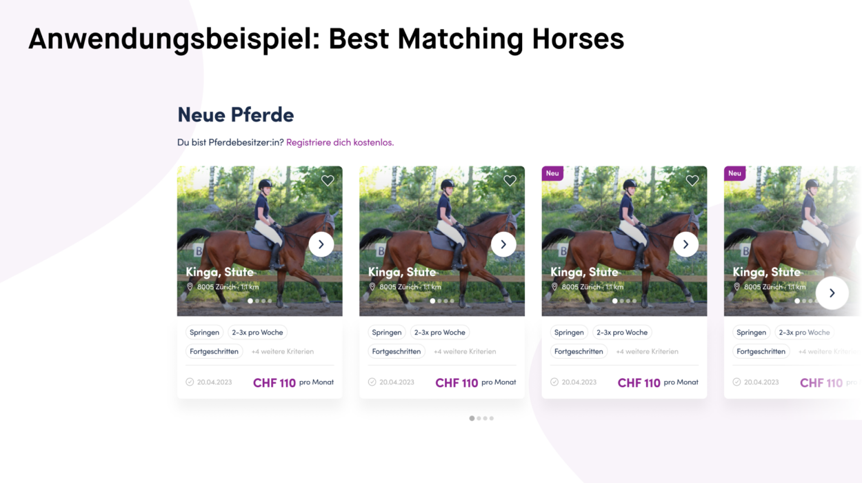 Designsystem Beispiel Listings UI/UX Design